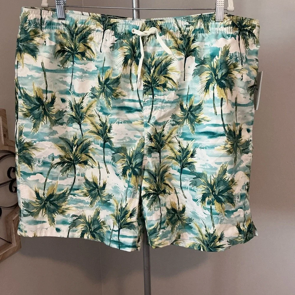 Old‎ Navy Swimming Trunks Shorts Elastic Waist Drawstring 2XL NWT